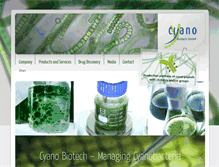 Tablet Screenshot of cyano-biotech.com